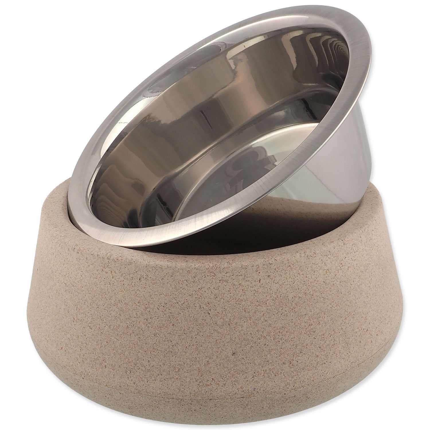 Miska Dog Fantasy nerez EcoStyle béžová 17cm, 850ml-KS