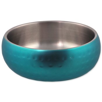 Miska Dog Fantasy s dvojitou stěnou tyrkysová 12cm, 376ml -KS