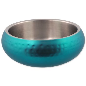 Miska Dog Fantasy s dvojitou stěnou tyrkysová 18cm, 1200ml -KS