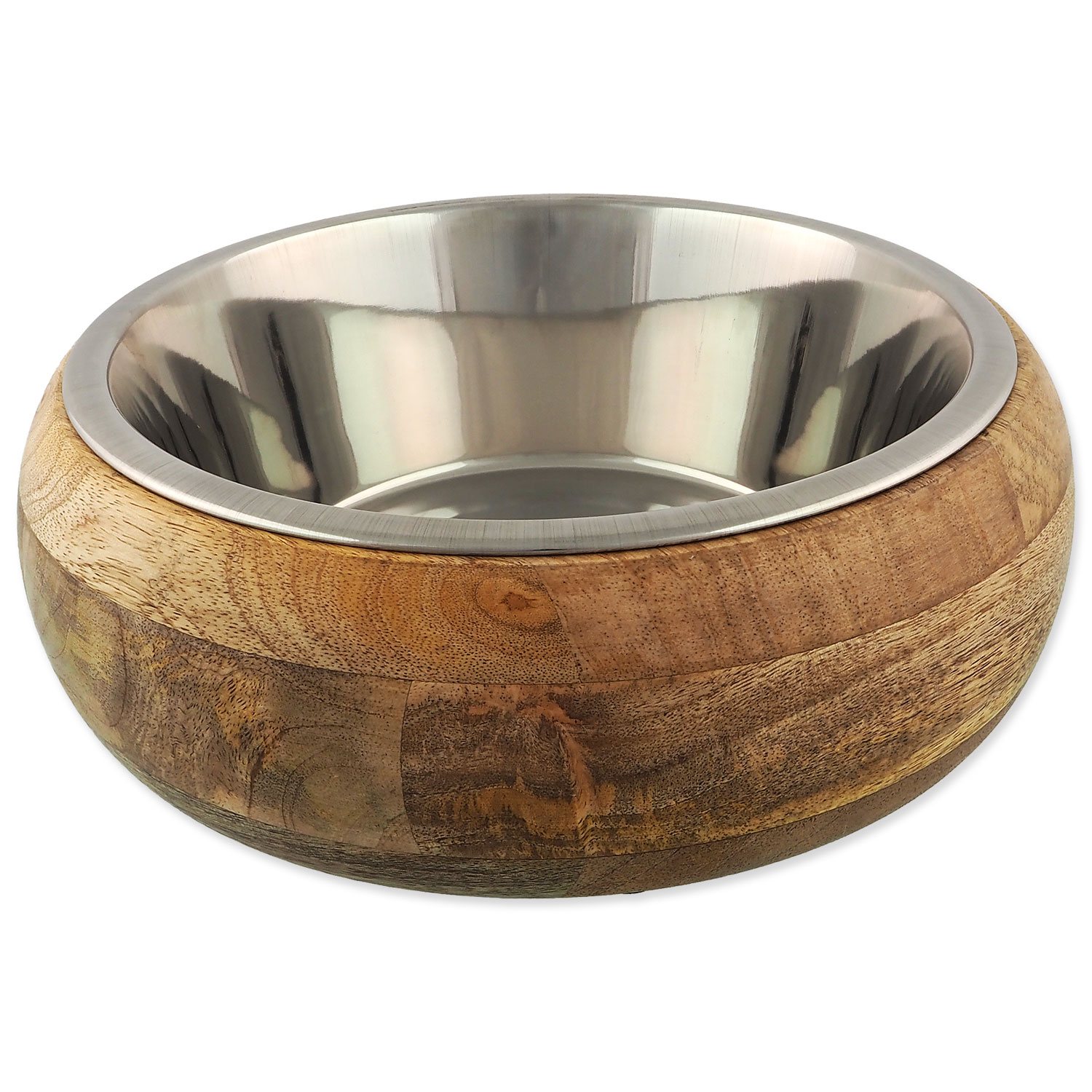 Miska Dog Fantasy nerez v dřevě, zaoblená 400ml