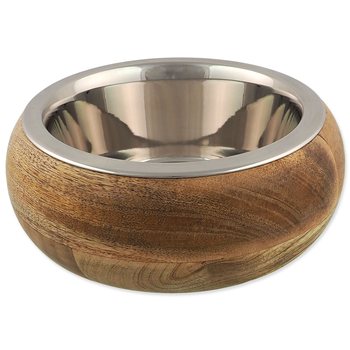Miska Dog Fantasy nerez v dřevě, zaoblená 840ml-KS