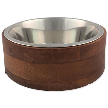 Miska Dog Fantasy nerez v dřevě, rovná 1730ml-KS