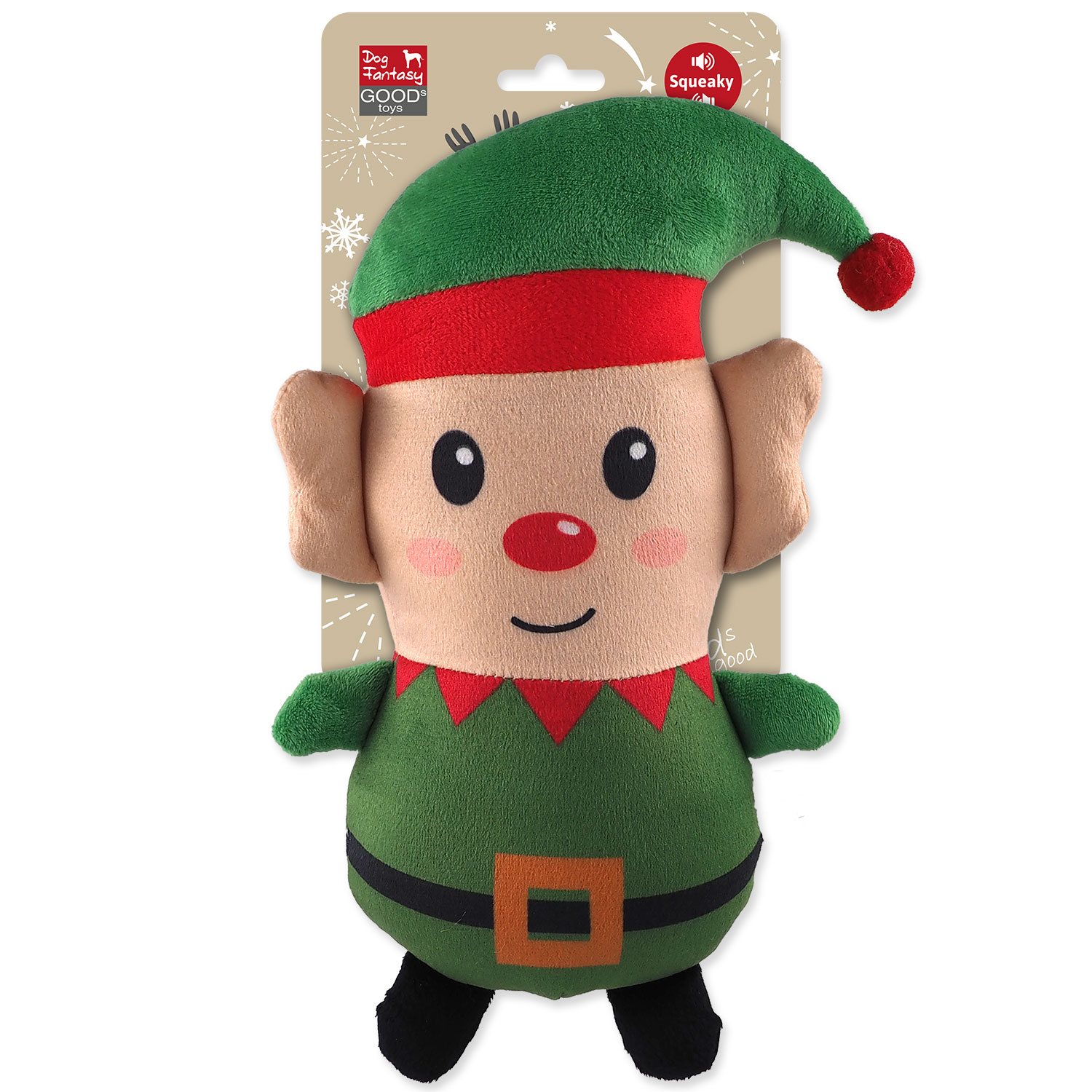 Hračka Dog Fantasy Winter Tale Elf plyš pískací  28cm-KS