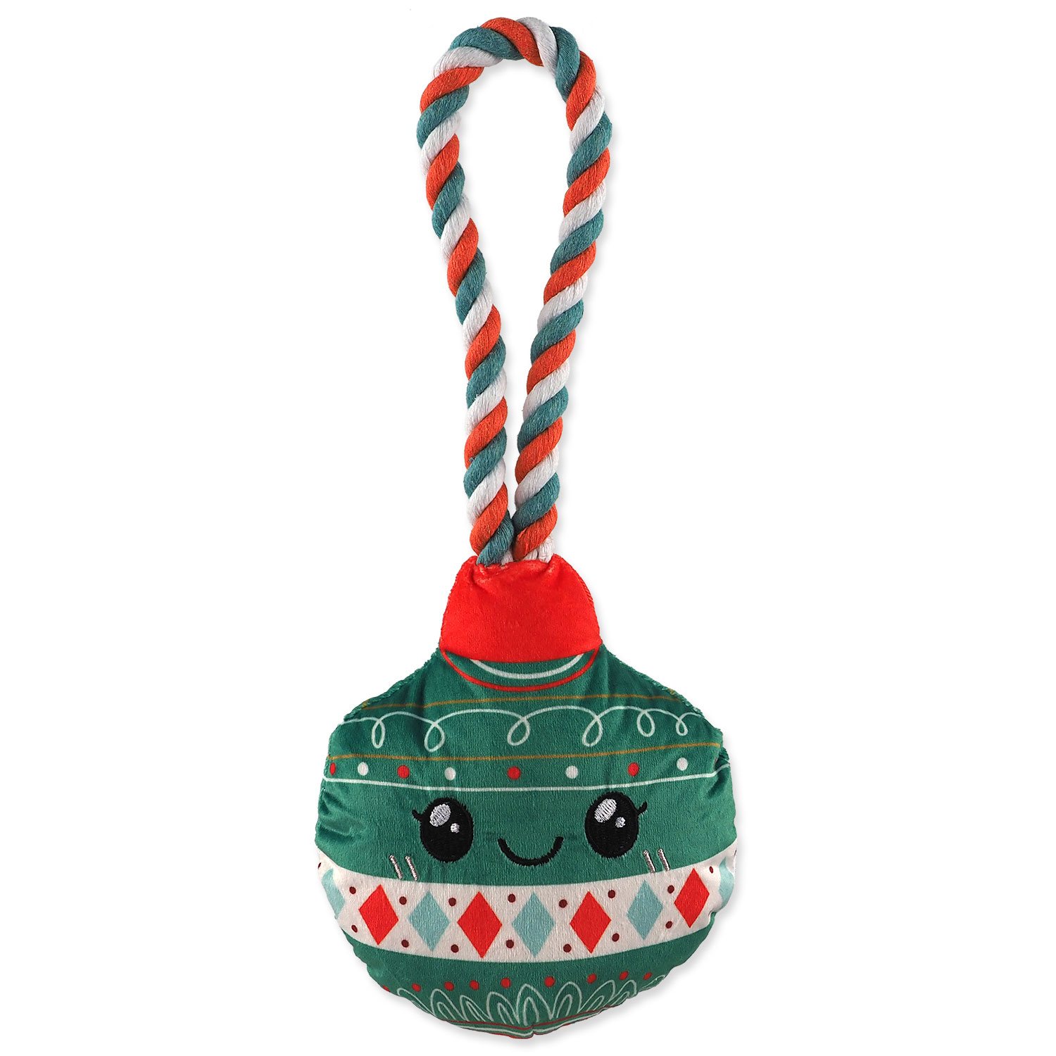 Hračka Dog Fantasy Winter Tale ozdoba vánoční pískací, zelená 30cm-KS
