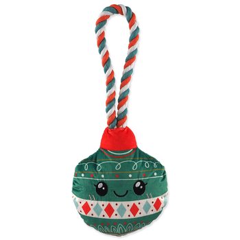 Hračka Dog Fantasy Winter Tale ozdoba vánoční pískací, zelená 30cm-KS