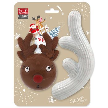 Hračka Dog Fantasy Winter Tale TPR sob 13cm & paroh 18cm-KS