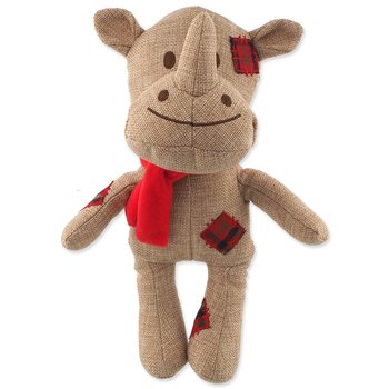 Hračka Dog Fantasy Winter Tale Nosorožec juta pískací 25cm-KS