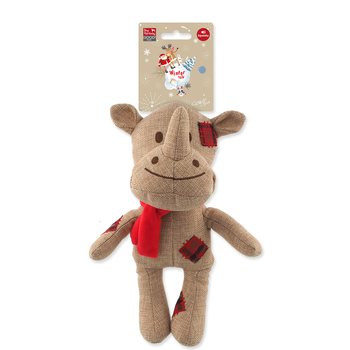 Hračka Dog Fantasy Winter Tale Nosorožec juta pískací 25cm-KS