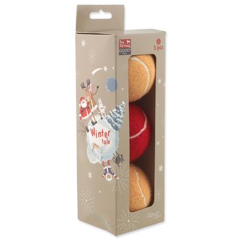 Hračka Dog Fantasy Winter Tale Vánoční sada tenisových míčků 3ks-KS