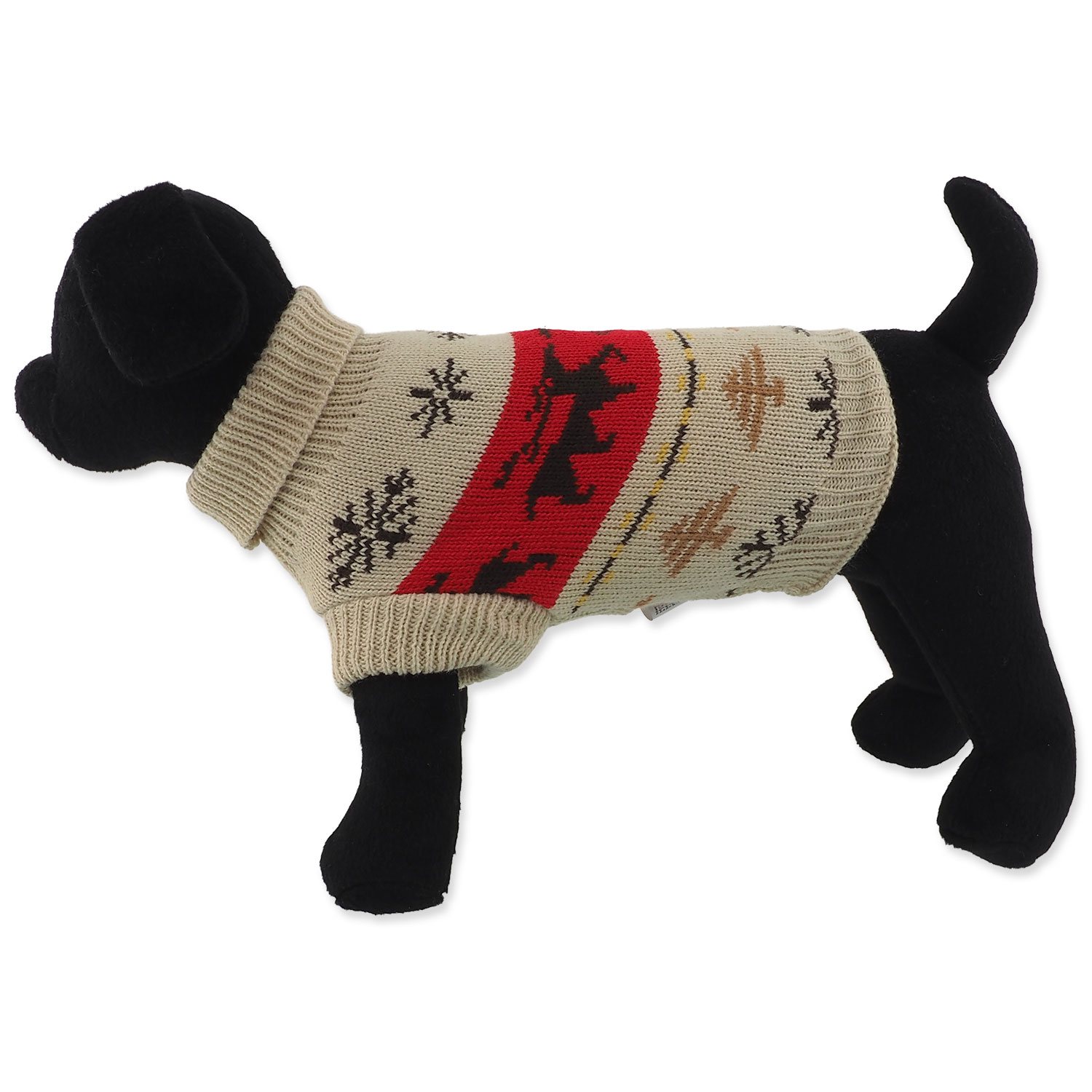 Svetr Dog Fantasy Winter Tale Vánoční pletený se soby, XL 65cm