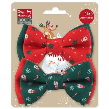 Motýlek Dog Fantasy Winter Tale Vánoční 10x6cm 2ks-KS