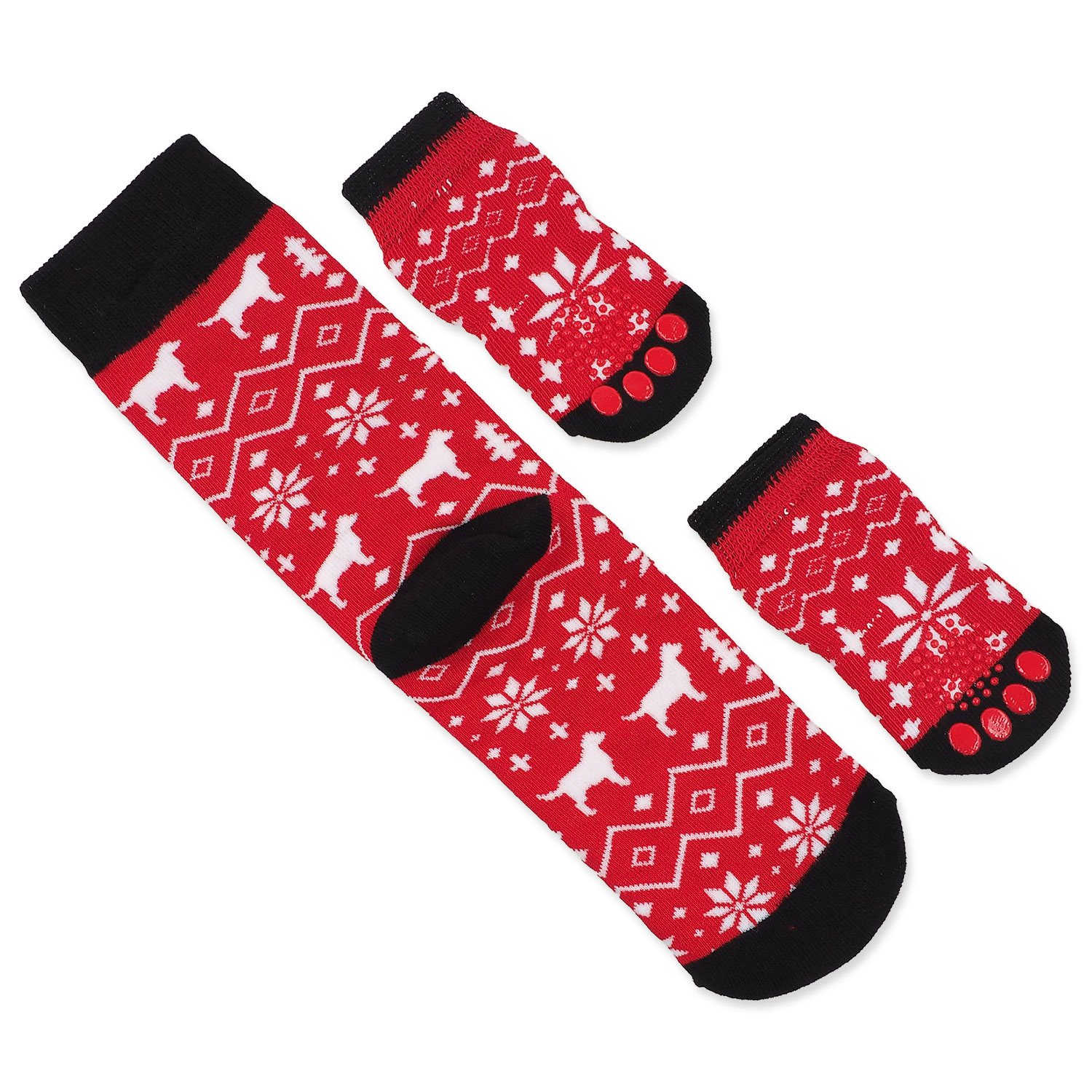 Ponožky Dog Fantasy Winter Tale Vánoční pro páníčka i mazlíčka, 36cm a 11cm-KS