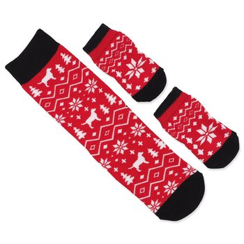 Ponožky Dog Fantasy Winter Tale Vánoční pro páníčka i mazlíčka, 36cm a 11cm-KS