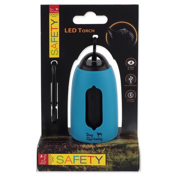 Baterka Dog Fantasy USB se sáčky na exkrementy modrá-KS