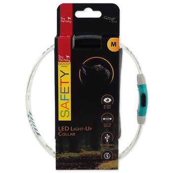 Obojek Dog Fantasy LED Svítící různobarevný nabíjecí M 50cm-KS