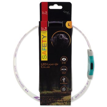 Obojek Dog Fantasy LED Svítící různobarevný nabíjecí L 65cm-KS