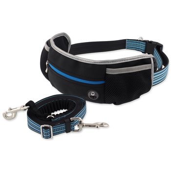 Vodítko Dog Fantasy s ledvinkou běžečké, reflexními prvky-KS