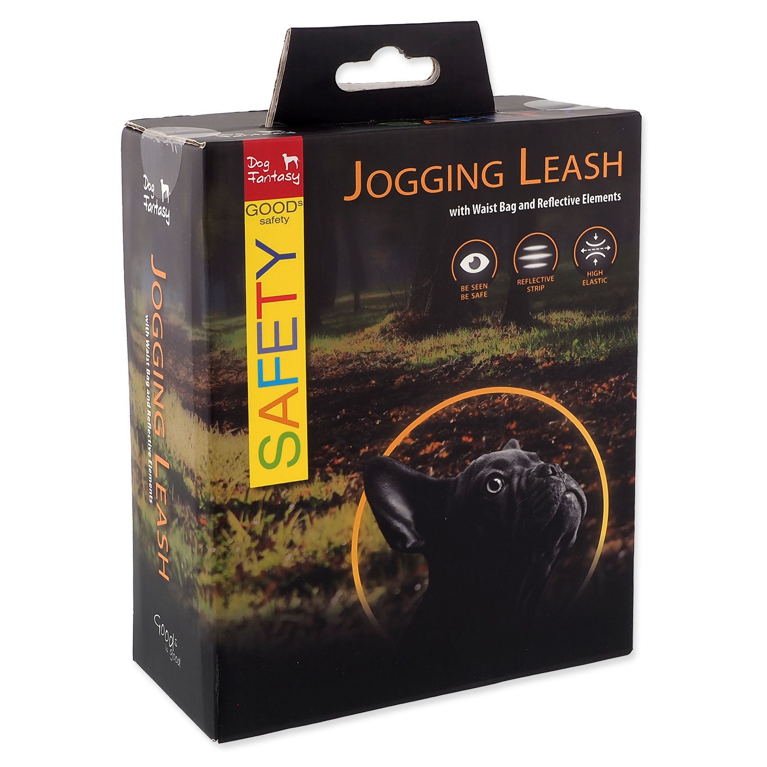 Vodítko Dog Fantasy s ledvinkou běžečké, reflexními prvky-KS