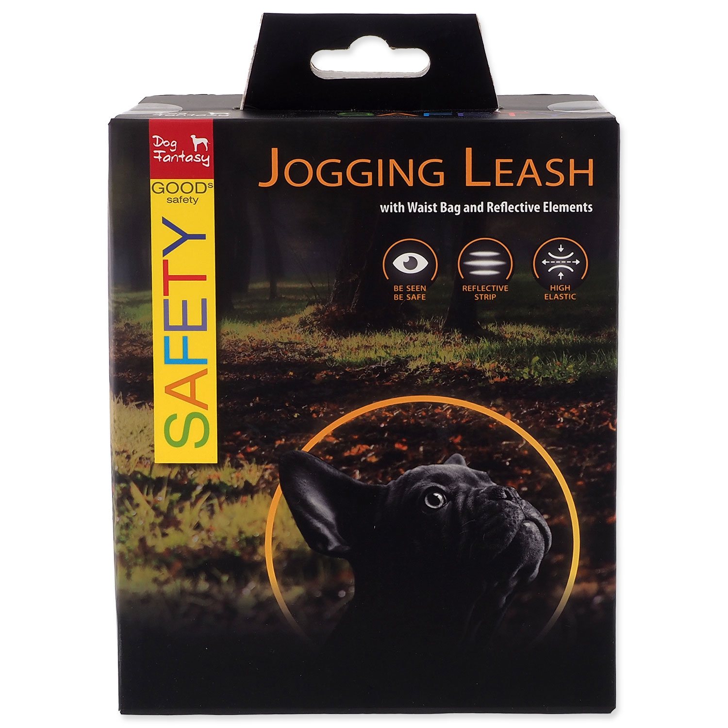 Vodítko Dog Fantasy s ledvinkou běžečké, reflexními prvky-KS