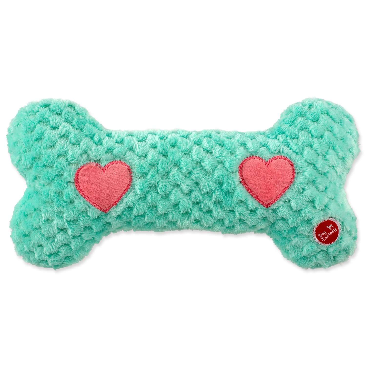 Hračka Dog Fantasy Cuddle Kost nahřívací tyrkysová 30cm -KS