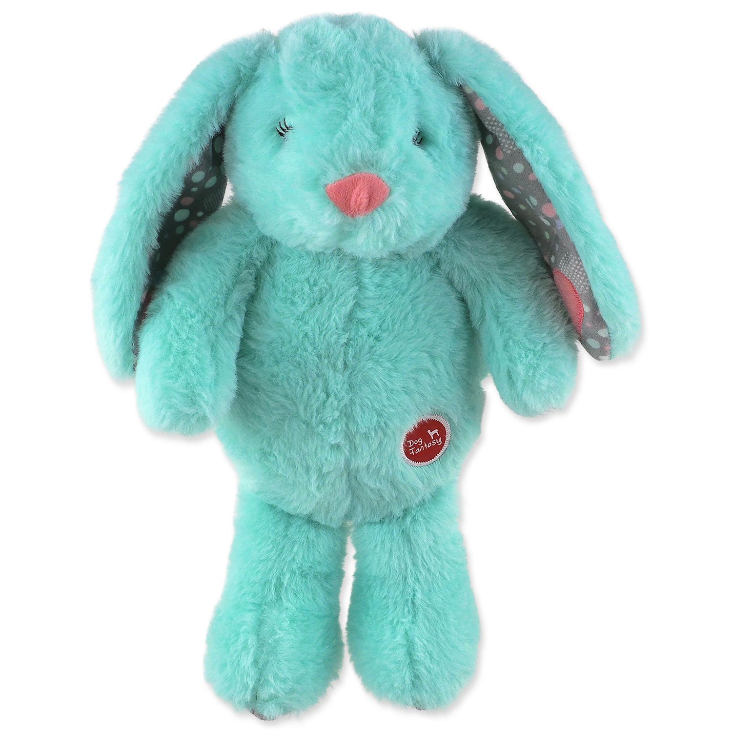 Hračka Dog Fantasy Cuddle Zajíček s tlukoucím srdcem tyrkysová 29cm  -KS