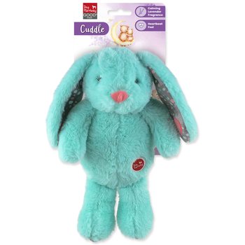 Hračka Dog Fantasy Cuddle Zajíček s tlukoucím srdcem tyrkysová 29cm  -KS