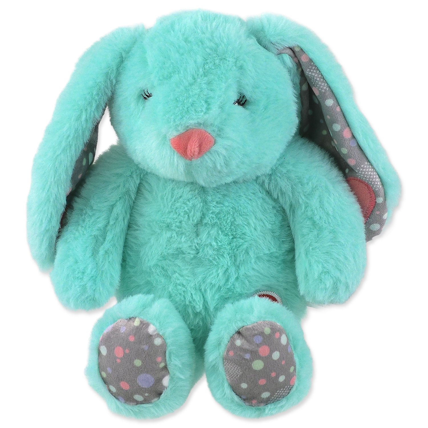 Hračka Dog Fantasy Cuddle Zajíček s tlukoucím srdcem tyrkysová 29cm  -KS