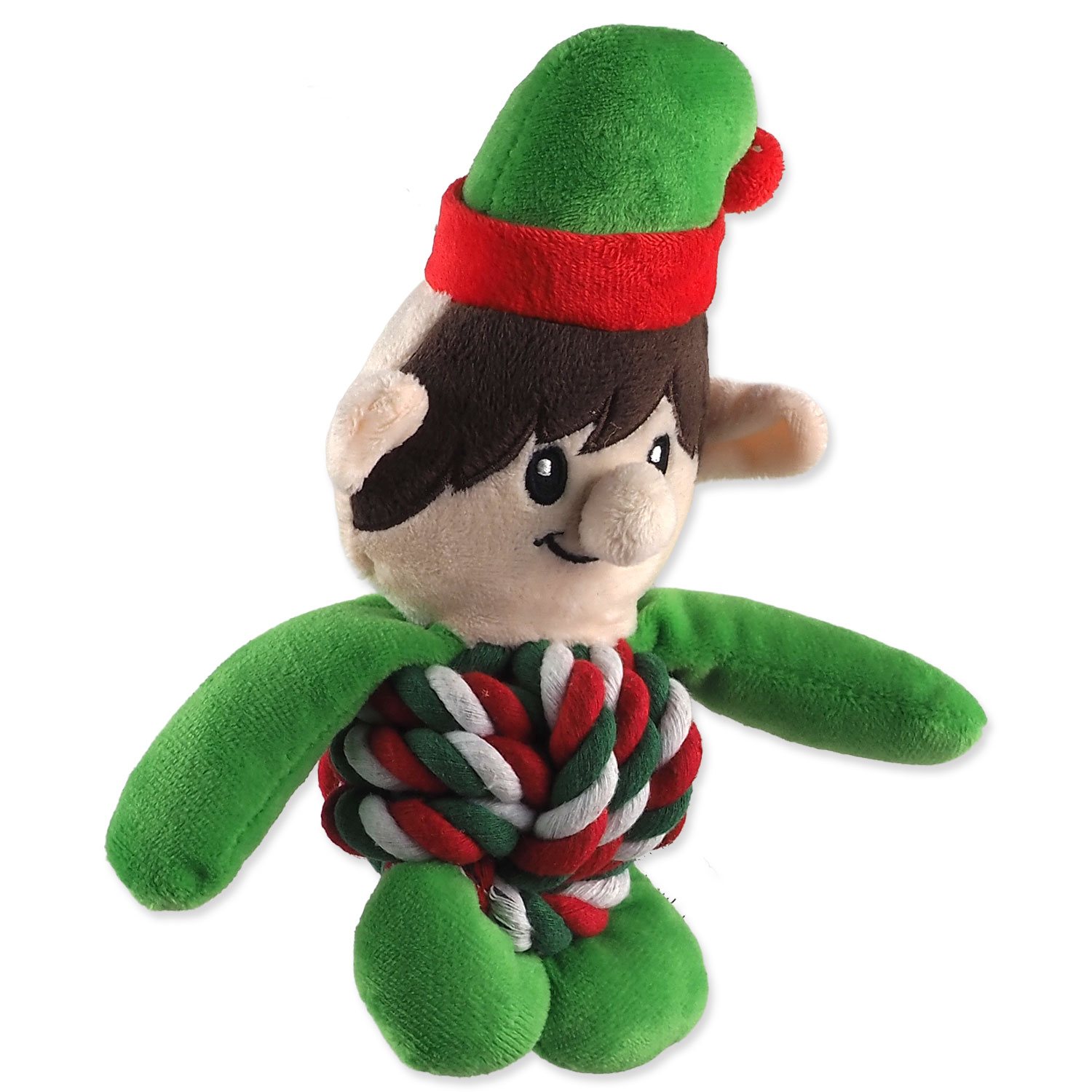 Hračka Dog Fantasy Winter Tale skřítek uzlový s pískátkem 20cm-KS