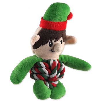 Hračka Dog Fantasy Winter Tale skřítek uzlový s pískátkem 20cm-KS