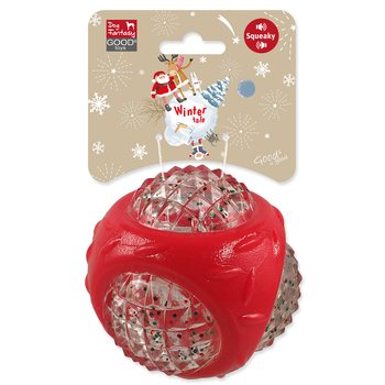 Hračka Dog Fantasy Winter Tale míč gumový pískací 9cm-KS