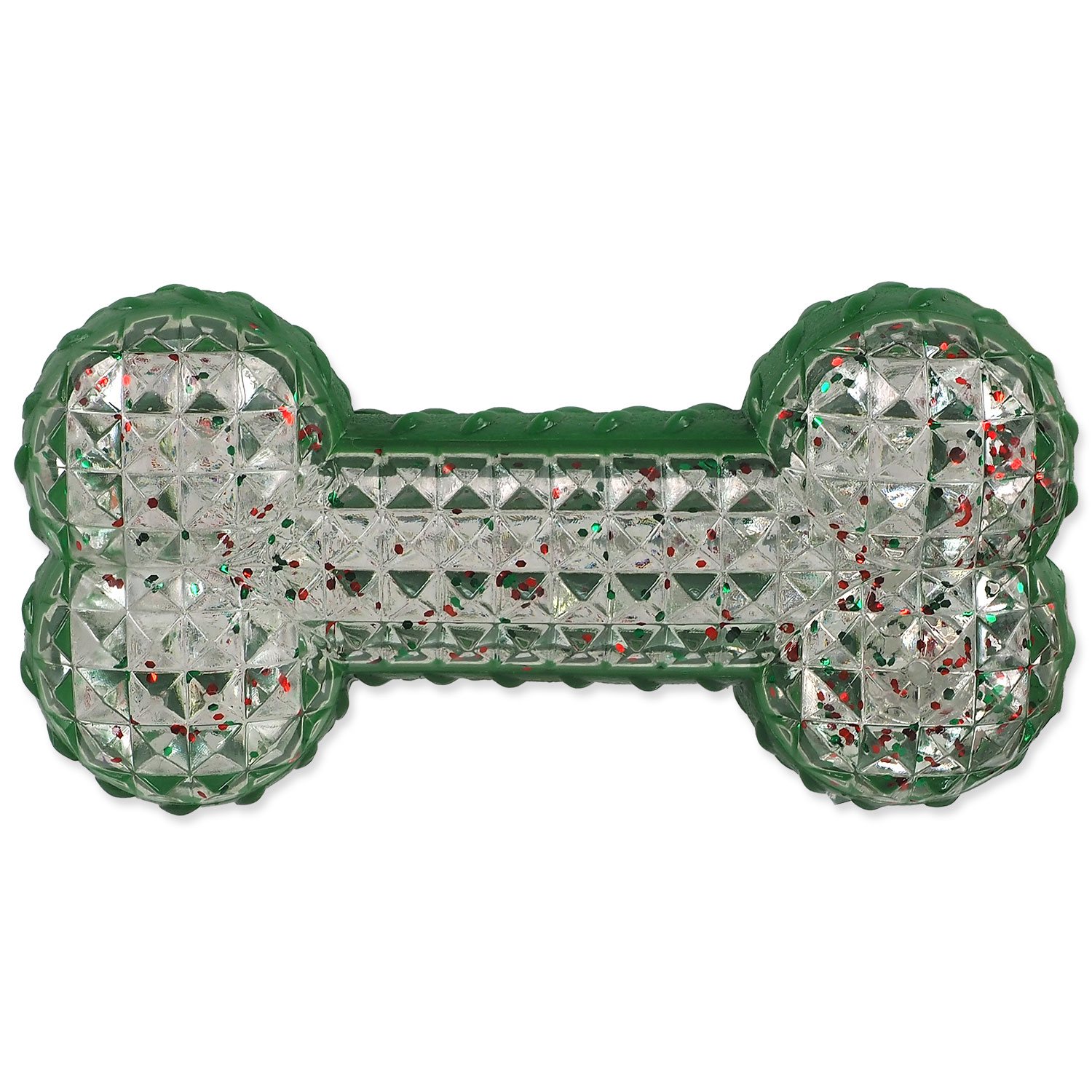 Hračka Dog Fantasy Winter Tale kost gumová pískací 15cm-KS
