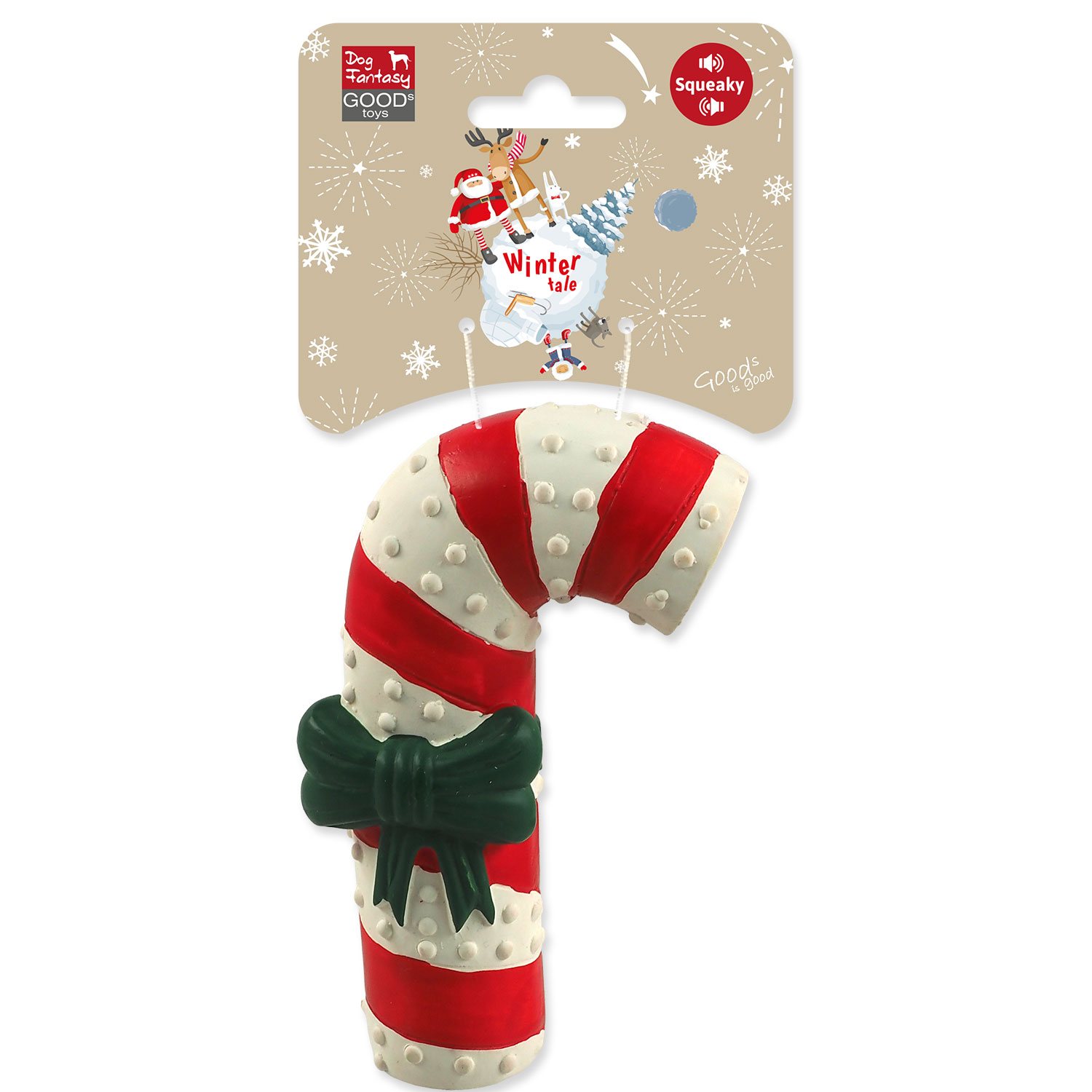 Hračka Dog Fantasy Winter Tale cukrátko latexové pískací 12cm-KS
