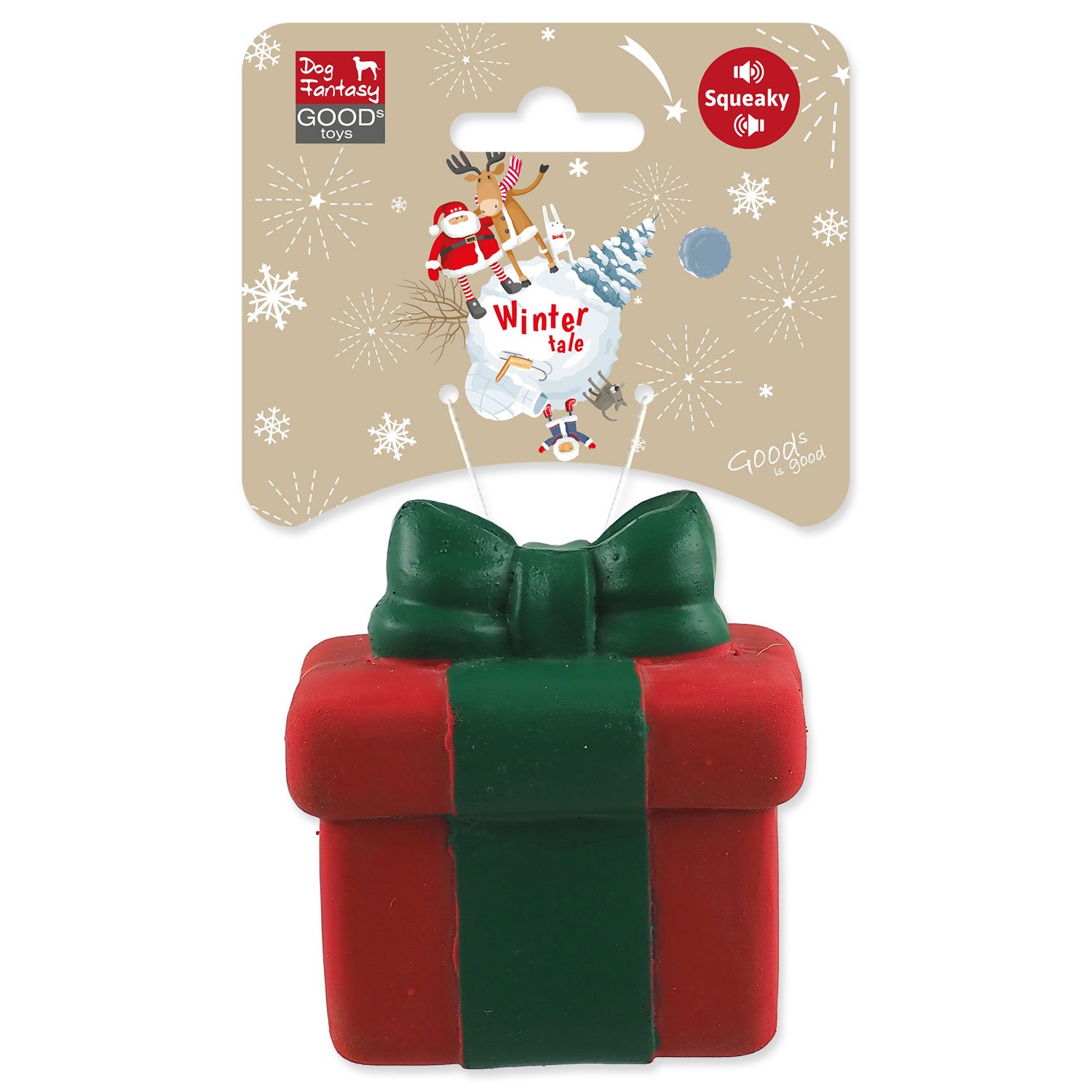 Hračka Dog Fantasy Winter Tale dárek latexový pískací 7,5cm-KS