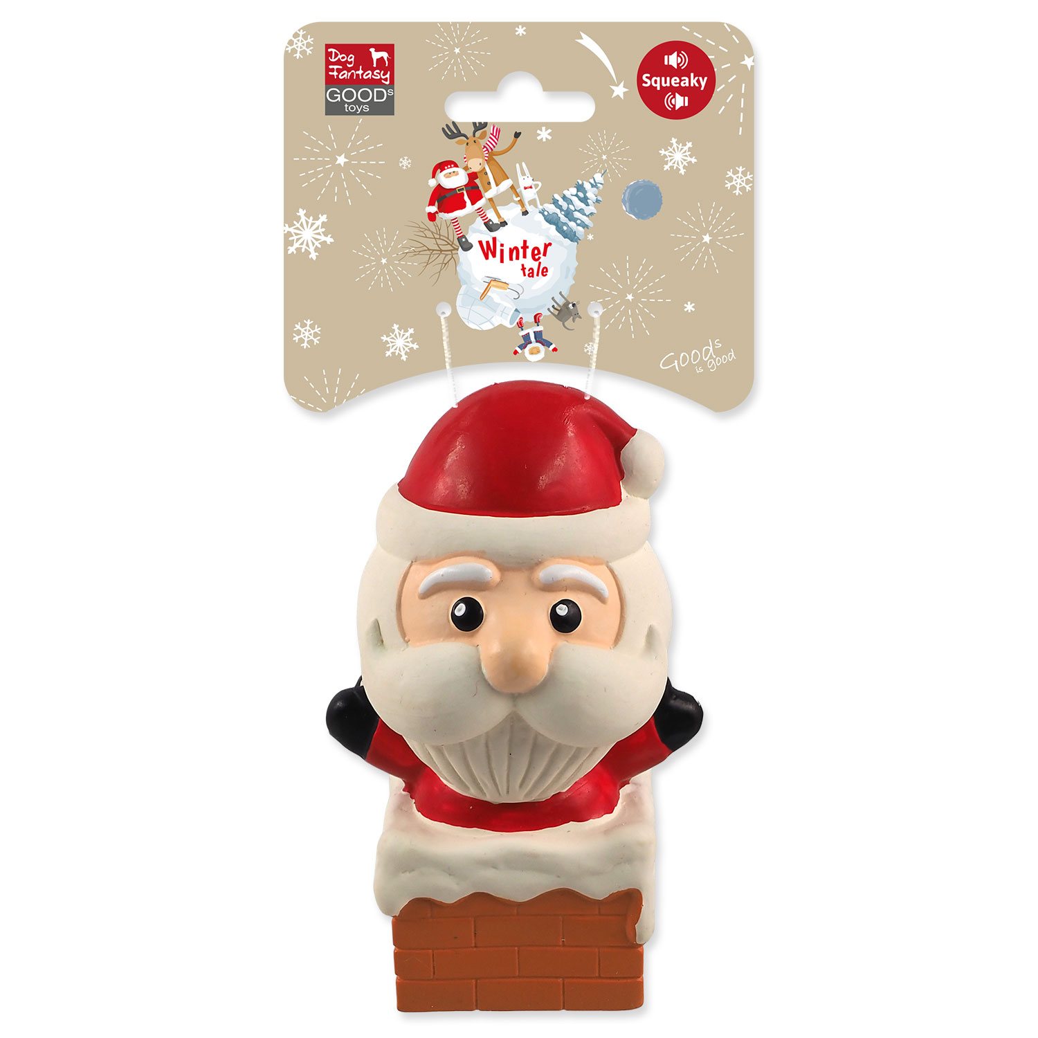 Hračka Dog Fantasy Winter Tale santa latexový pískací 12cm-KS