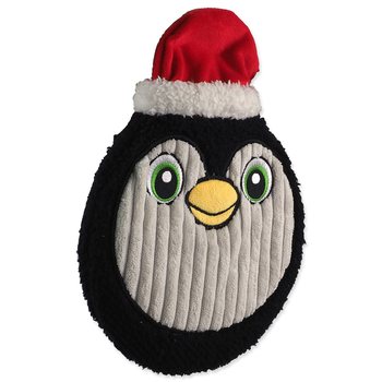 Hračka Dog Fantasy Winter Tale tučňák plyšový placatý a pískací 25cm-KS