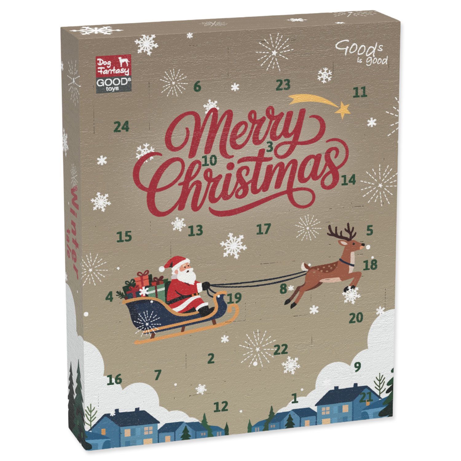 Kalendář Dog Fantasy Winter Tale adventní s hračkami-KS