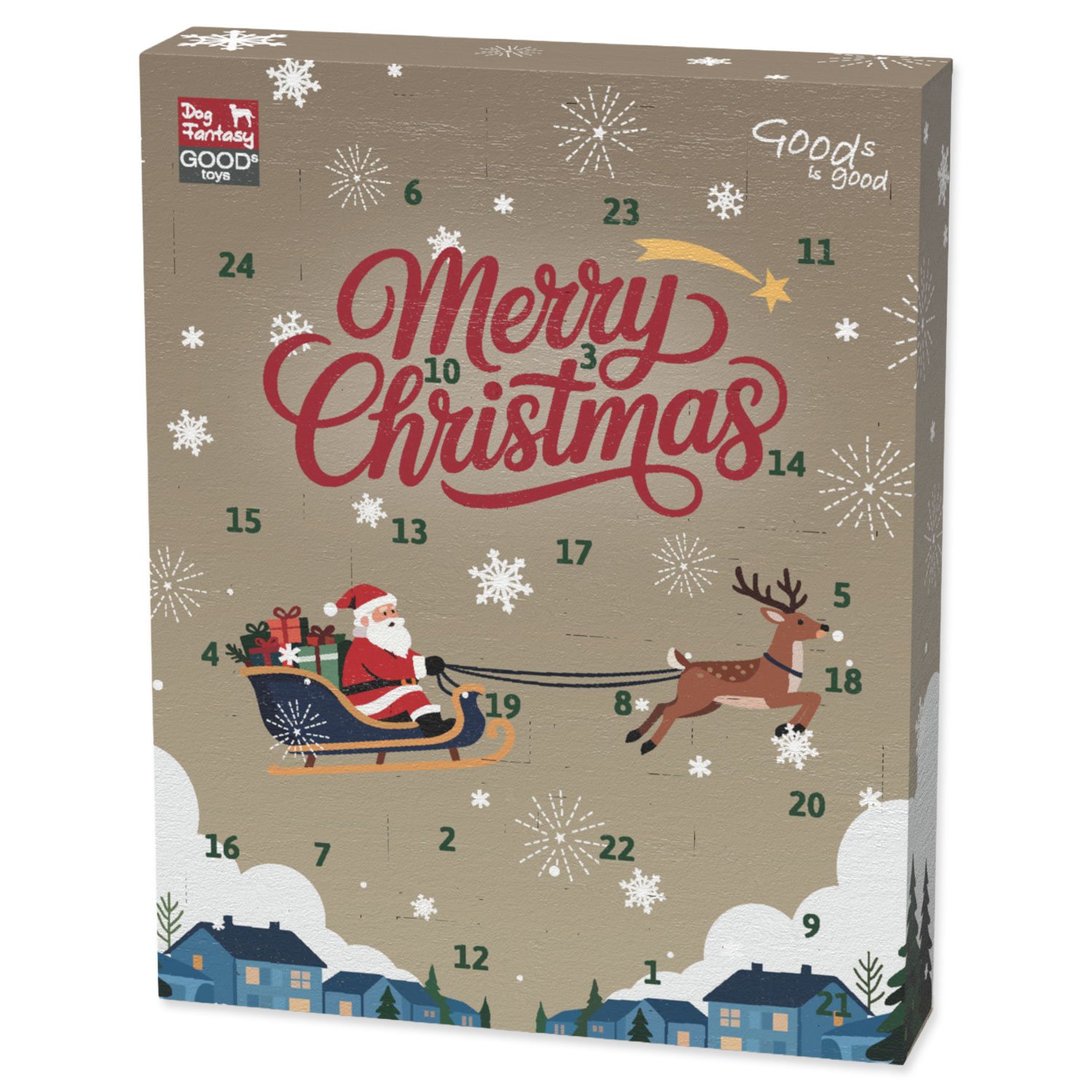 Kalendář Dog Fantasy Winter Tale adventní s hračkami-KS