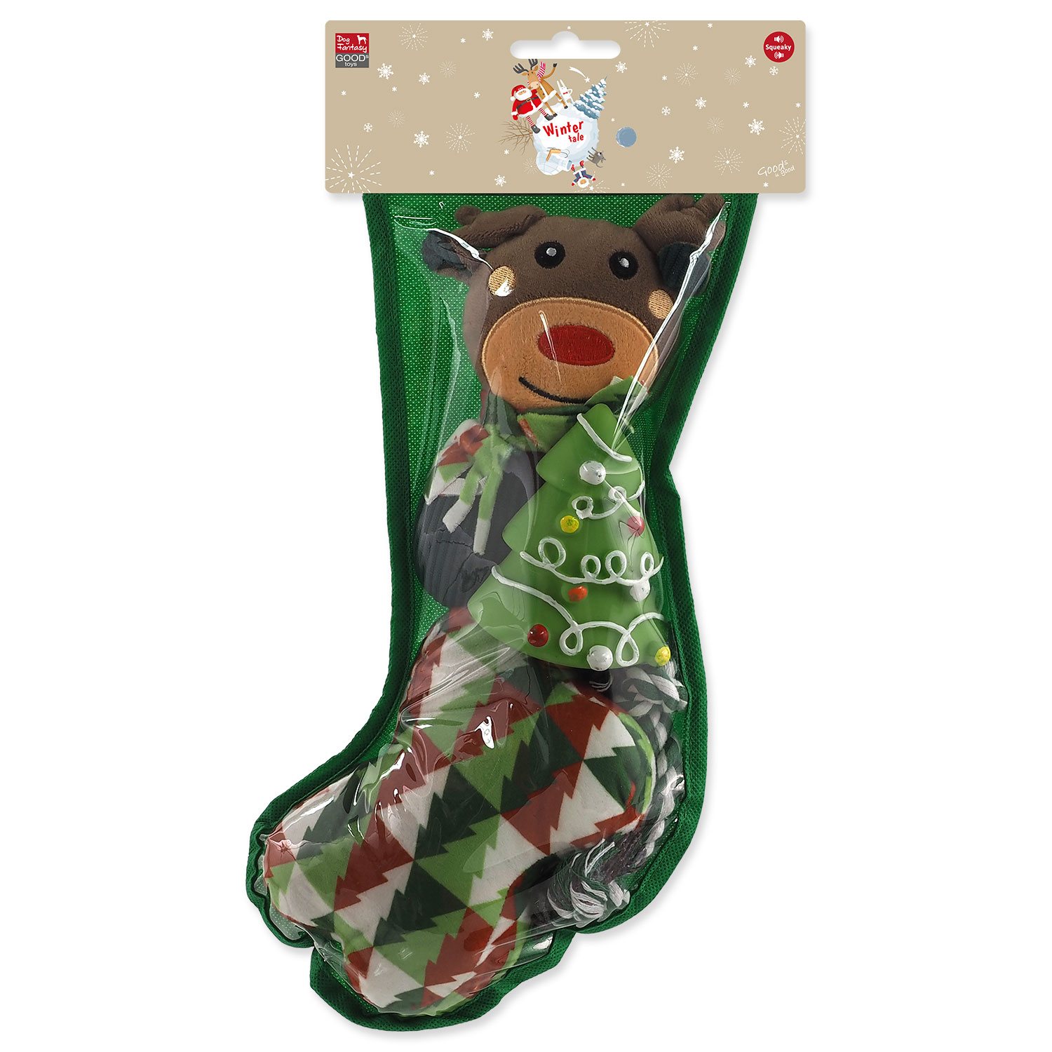 Hračka Dog Fantasy Winter Tale punčocha set 37cm 4ks-KS