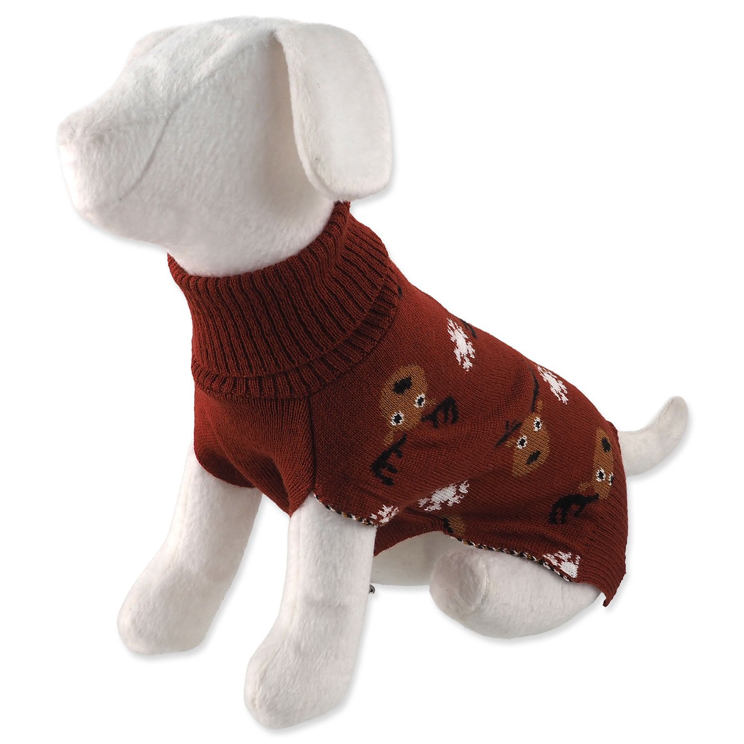 Svetr Dog Fantasy Winter Tale hnědý S-KS