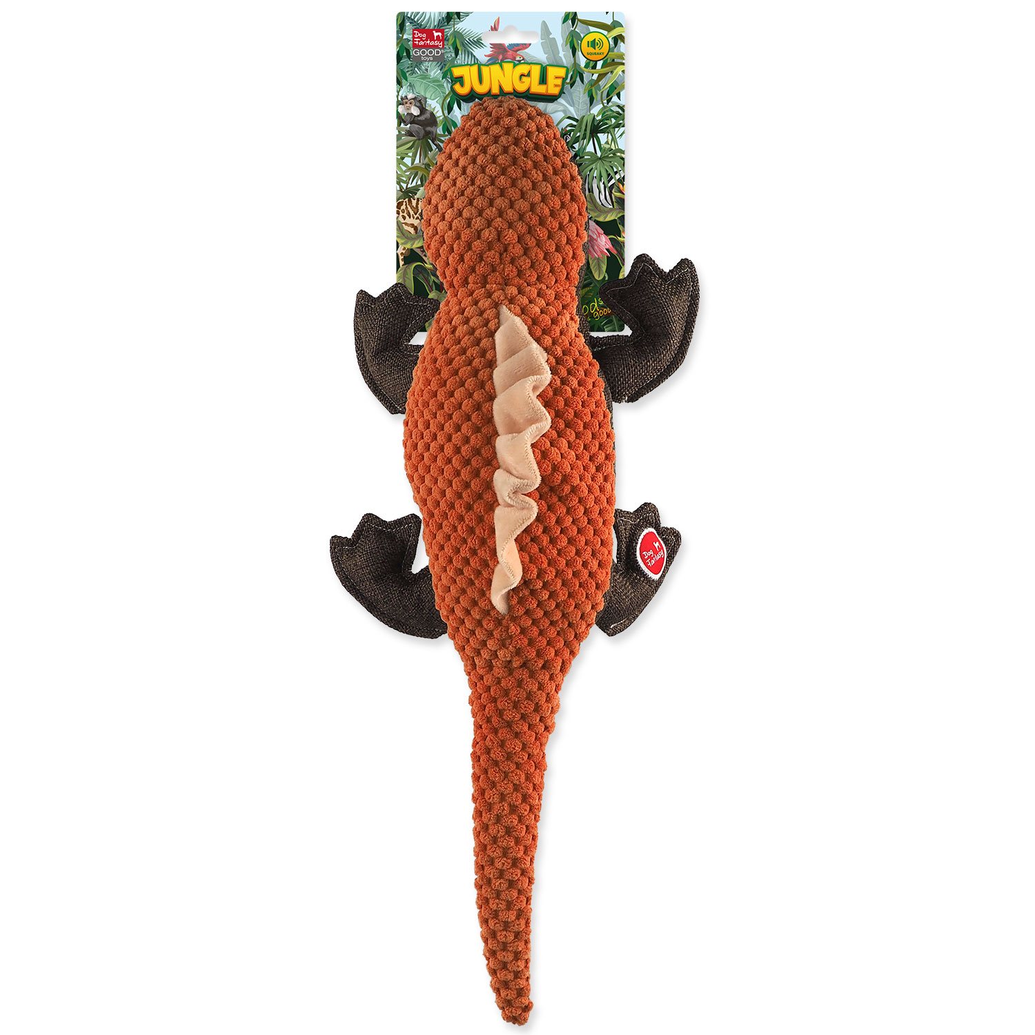 Hračka Dog Fantasy Jungle ještěrka oranžová 45cm-KS