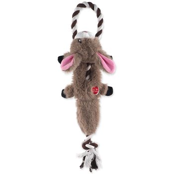 Hračka Dog Fantasy Skinneeez Králík s provazem 35cm-KS