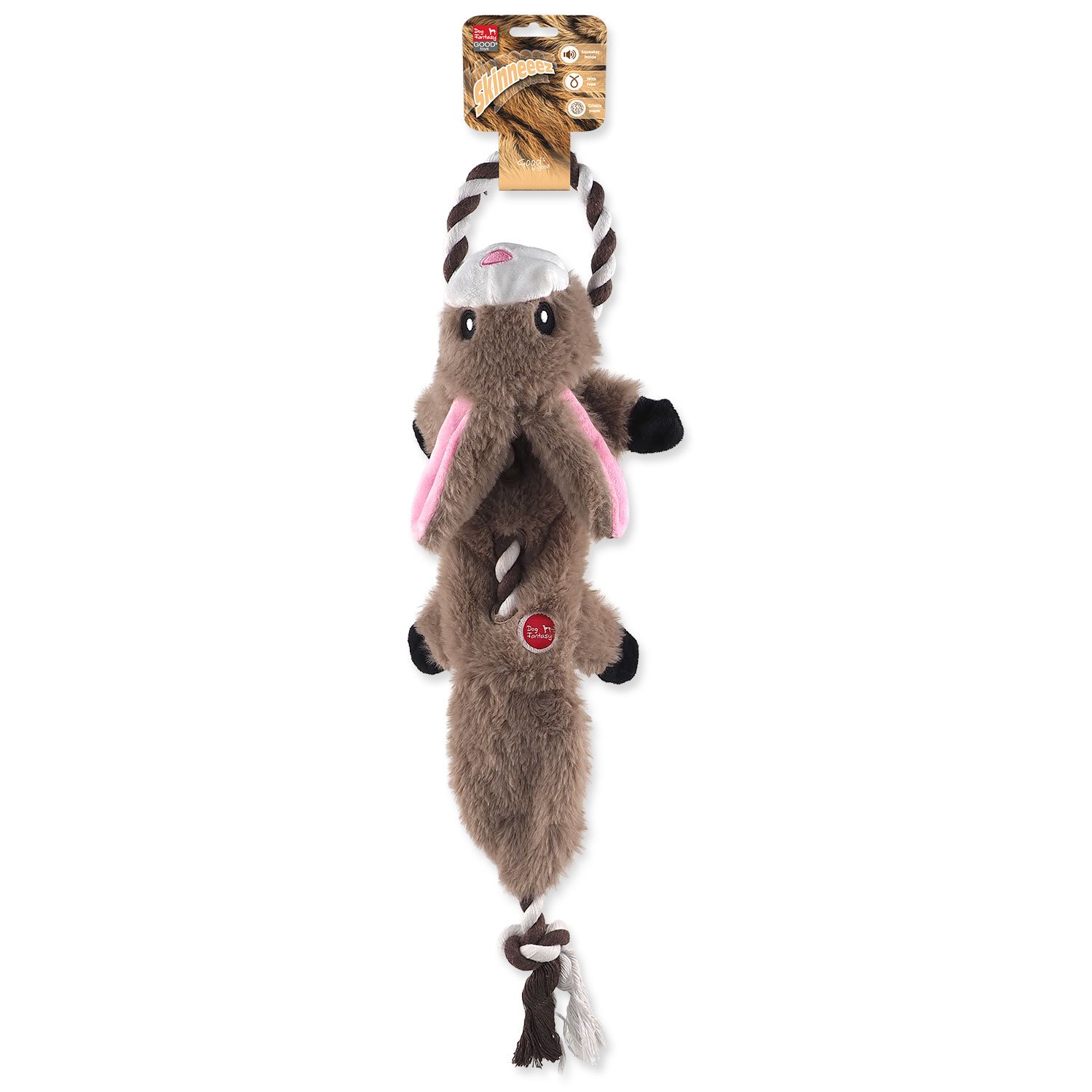 Hračka Dog Fantasy Skinneeez Králík s provazem 57cm-KS