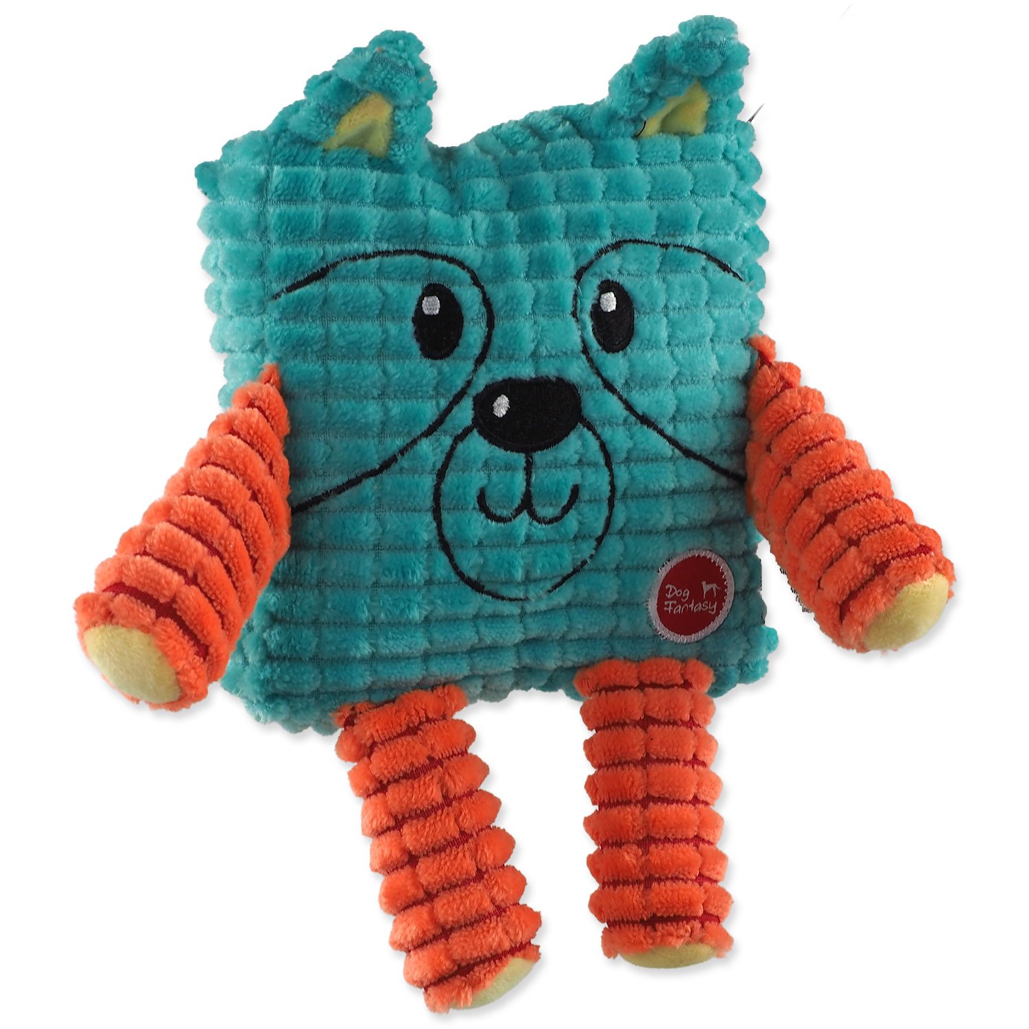 Hračka Dog Fantasy Cuties Čtvercové zvířátko, petrolejově zelené 12,5cm-KS