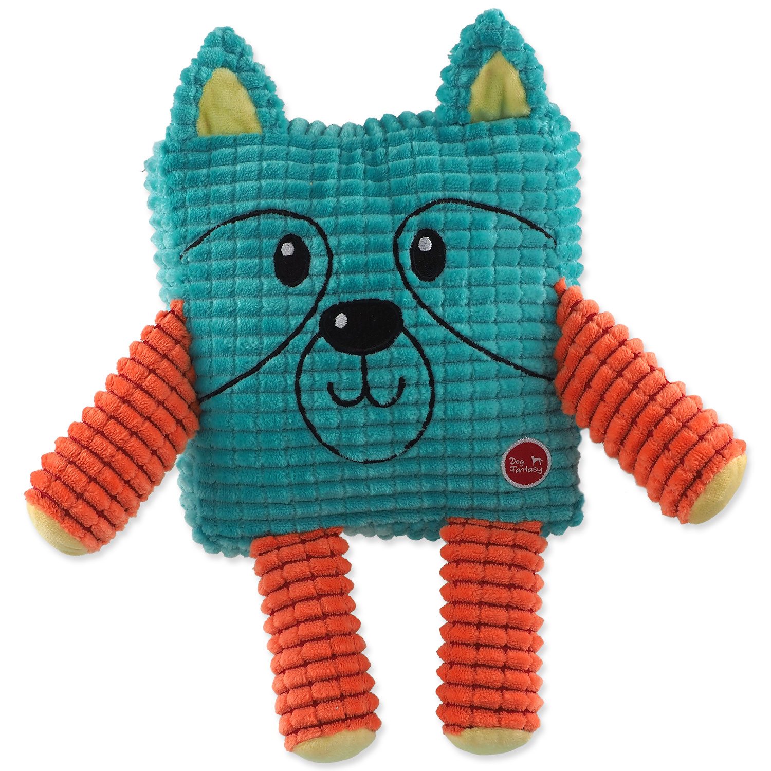 Hračka Dog Fantasy Cuties Čtvercové zvířátko, petrolejově zelené 17,5cm-KS