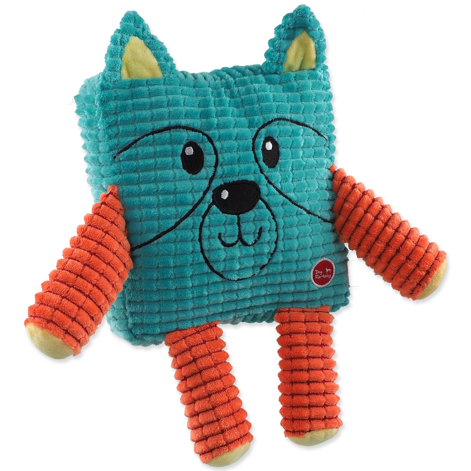 Hračka Dog Fantasy Cuties Čtvercové zvířátko, petrolejově zelené 17,5cm-KS