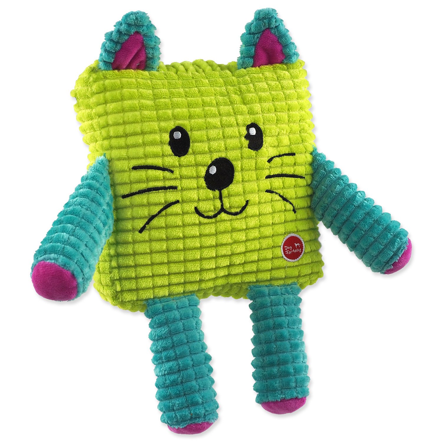 Hračka Dog Fantasy Cuties Čtvercové zvířátko, žluté 17,5cm-KS