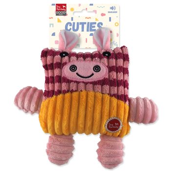 Hračka Dog Fantasy Cuties Čtvercová kráva, růžová 12,5cm-KS