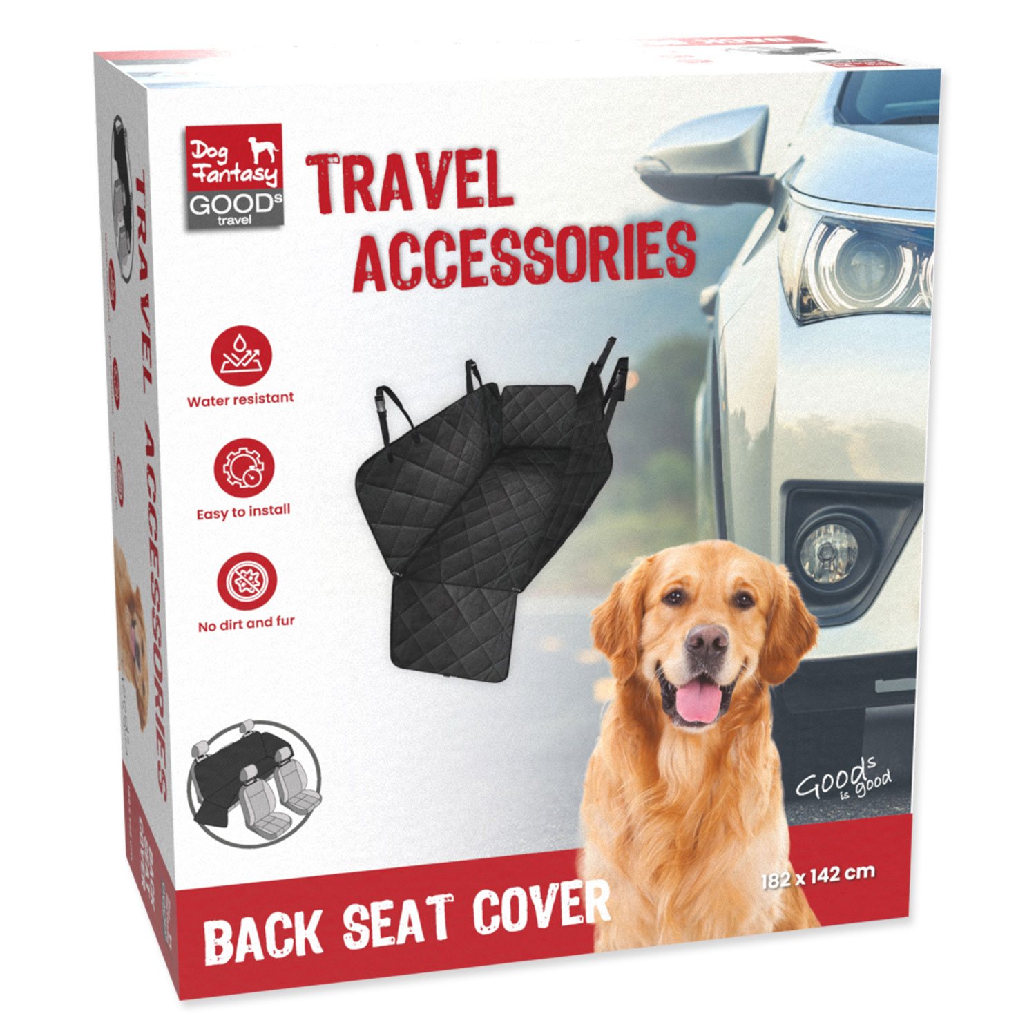 Potah Dog Fantasy na zadní sedadlo 182x142cm-KS