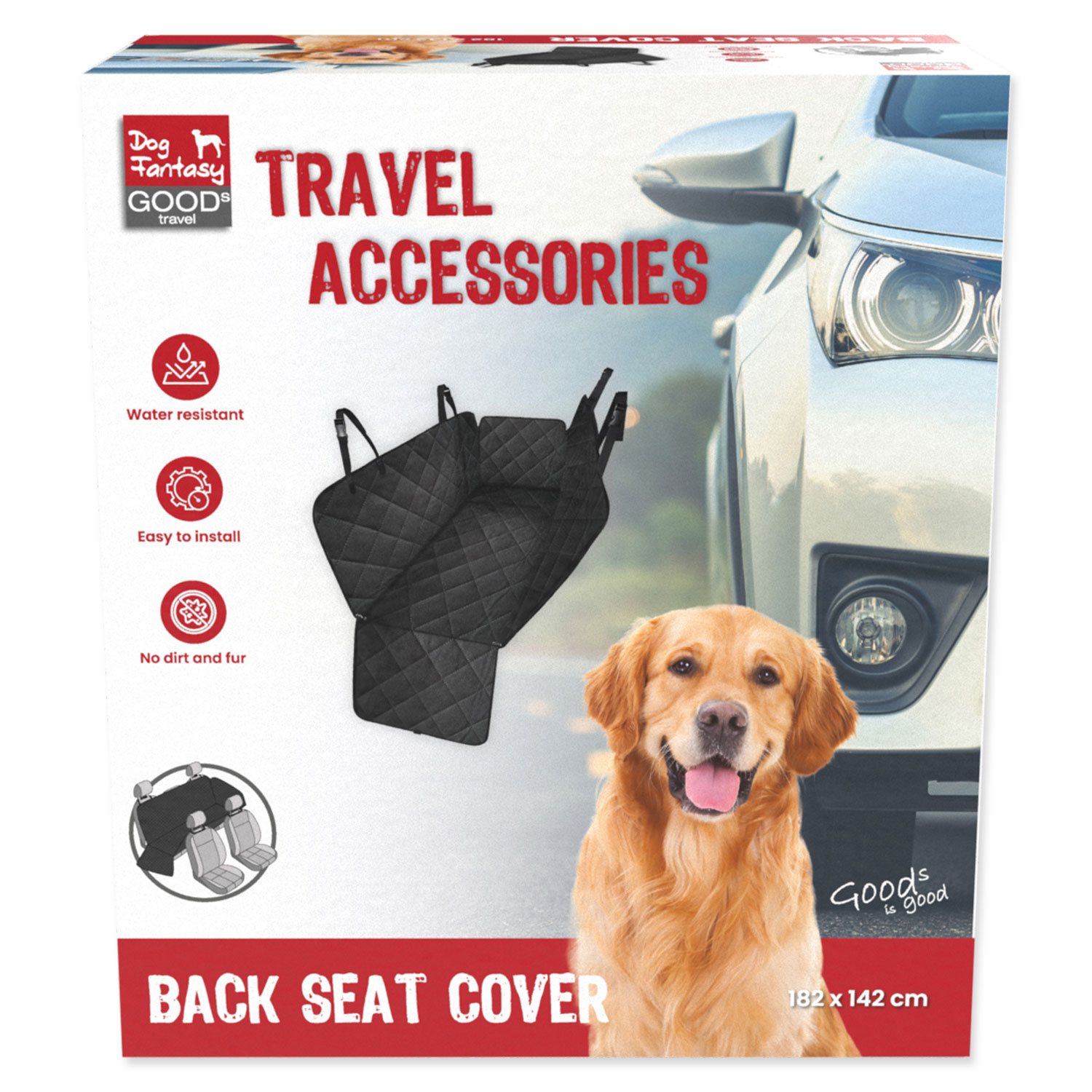 Potah Dog Fantasy na zadní sedadlo 182x142cm-KS