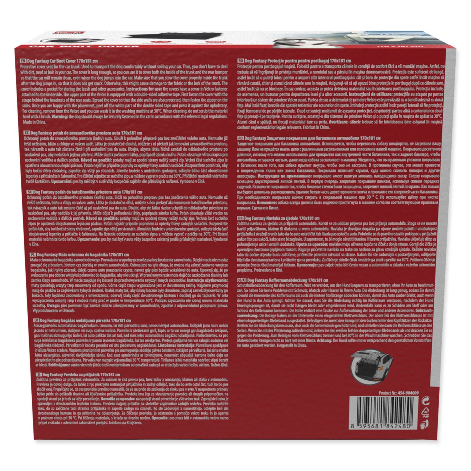 Potah Dog Fantasy do zavazadlového prostoru  170x181cm-KS